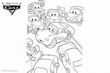 Coloring Pixar Pages Cars Characters Printable Kids sketch template