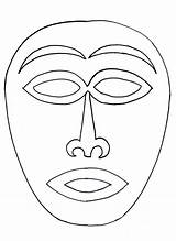 Masque Africain Maternelle Activités Coloriages Imprimable sketch template