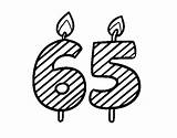 65 Years Old Coloring Coloringcrew Birthday sketch template