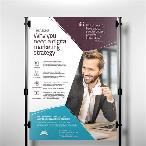 digital marketing poster template illustrator templates creative market
