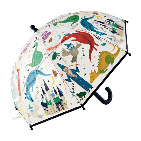 spellbound colour changing clear umbrella kids girl accessories