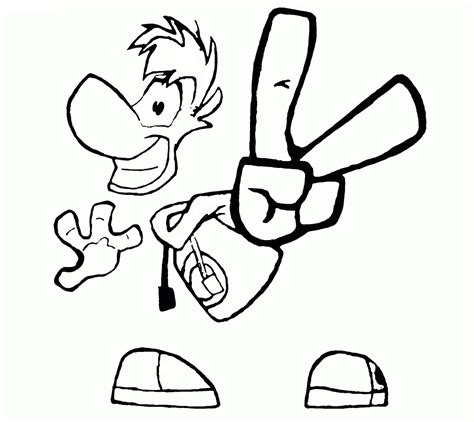 coloring pages rayman print character   game