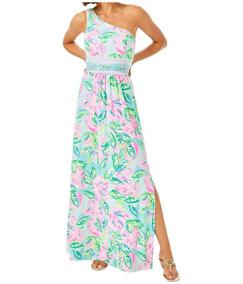 lilly pulitzer synthetic malia maxi dress in blue lyst