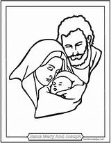 Joseph Mary Holy Family Coloring Jesus St Pages Saint Catholic Drawing Prayer Printable Saintanneshelper Christmas Hail Card Colouring Kids Baby sketch template