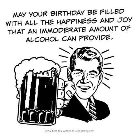 Funny Happy Birthday Images With Alcohol Massage For Happy Birthday