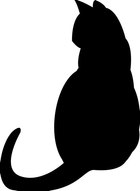 black cat silhouette kitten clip art pets png