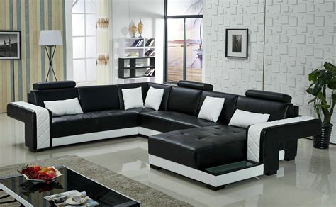 china black  white color  led lighting sofa set china leather