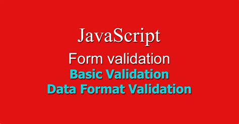 form validation basic  data format validation