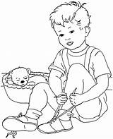 Coloring Pages Children Boy His Shoes Tying Embroidery Bonnie Jones Candy Book Toddler Books Google Fashioned Old sketch template