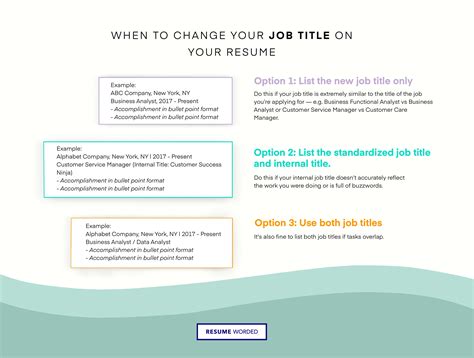 changing job titles   resume dos  donts