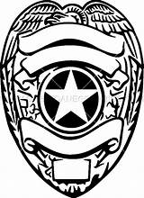 Badge Police Clipart Clip Drawing Silver Officer Line Shield Silhouette Transparent Thin Blue Bird Cricut Coloring Printing Tattoo Gold Pinclipart sketch template