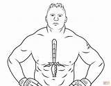 Lesnar Brock Lucha Coloring sketch template
