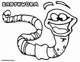 Worm Coloring Pages Earthworm Colorings sketch template