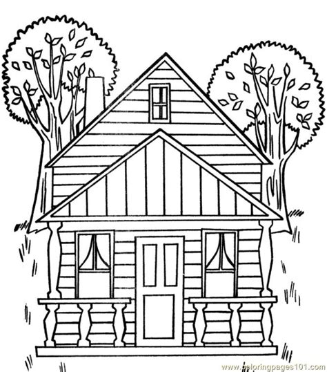 coloring pages tree house architecture houses  printable