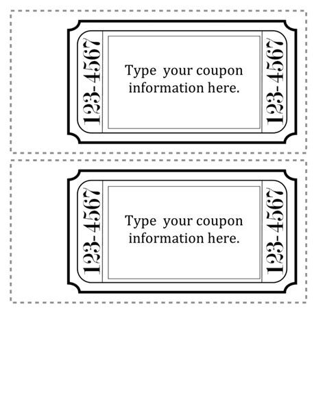 coupon template  word   formats page