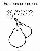 Green Coloring Pears Pages Noodle Things Twisty Built California Usa Twistynoodle sketch template