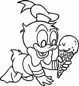 Duck Donald Coloring Baby Pages Ice Cream Printable Getcolorings Sheets Wecoloringpage sketch template