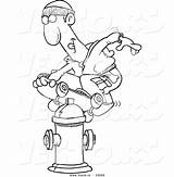Cartoon Vector Man Skateboarding Coloring Hydrant Outline Ron Leishman Royalty sketch template