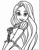 Rapunzel Tangled Disneyclips Colouring Coloringpagesonly sketch template