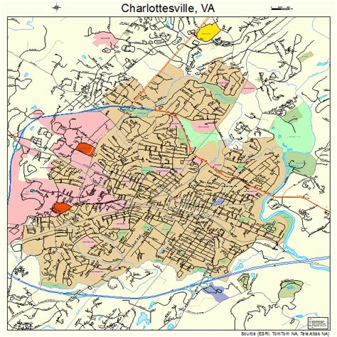 charlottesville virginia street map
