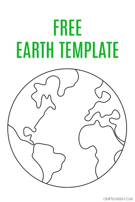 earth template  printable  earth day crafts earth craft