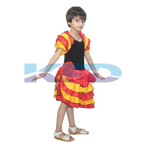 salsa girl fancy dress  kidswestern costume  annual function