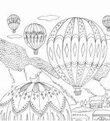 Pages Coloring Country Romantic Book Adult Color Mandala Malvorlagen Adults Colouring Sheets Books Ballons Balloon Wenn Mal Buch Du Choose sketch template