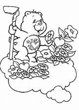 Coloring Flowers Pages Hearts Popular Bear Bears Care sketch template