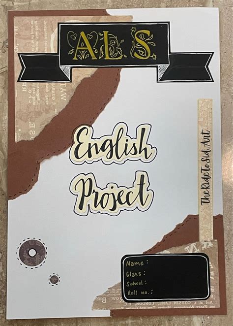 english project cover page design