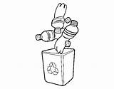 Bottles Recycling Coloring Coloringcrew sketch template