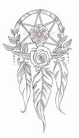 Coloring Pages Dream Catcher Dreamcatcher Colouring Printable Adult Dreamcatchers Mandala Adults Native Drawing Color Books Visit Etsy Tattoo sketch template