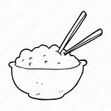 Rice Drawing Cartoon Bowl Vector Getdrawings sketch template