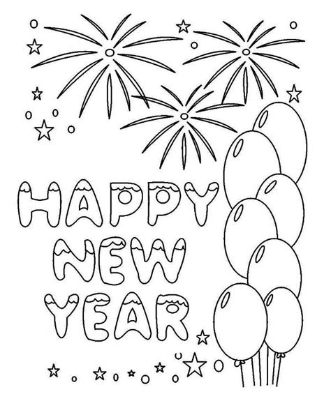 printable  year cards coloring pages