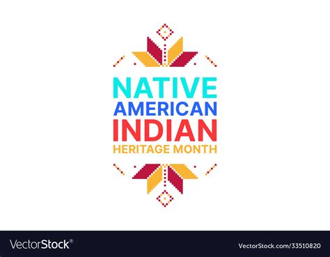 Native American Indian Heritage Month November Vector Image
