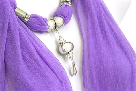scarf jewelry  pendant purple scarves  pendants etsy scarf