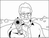 Coloring Pages Gun Bad Breaking Walter Shoot Book Printable Colouring Books Getdrawings Tumblr sketch template