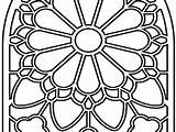 Glass Stained Coloring Pages Christmas Cross Getcolorings sketch template
