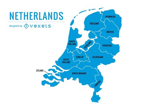 netherlands provinces map vector