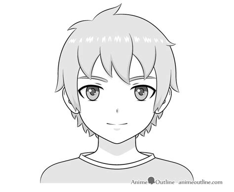 step anime boys head face drawing tutorial sharethelinks