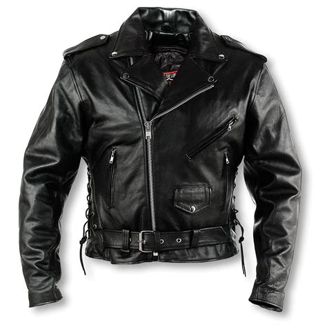 mens regular interstate leather motorcycle jacket black