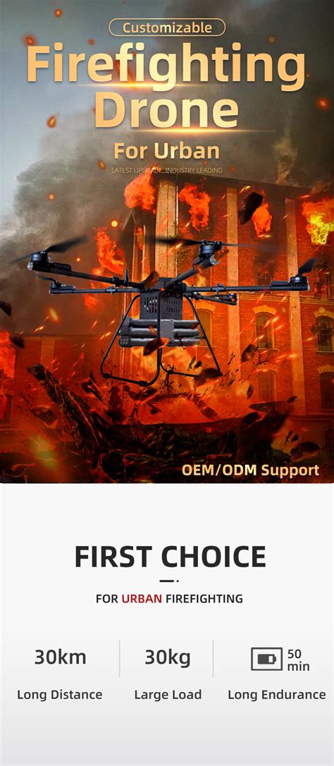 cost effective kg payload industry uav heavy lifting autonomous fire fighting drone