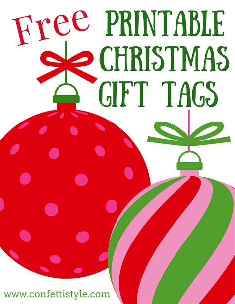 holiday gift tags printable