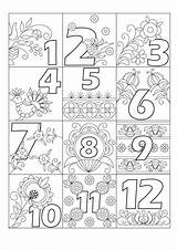 Kalendarz Adwentowy Liczbami Kolorowanka Druku Drukowania sketch template