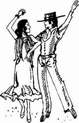 Dancer Flamenco sketch template