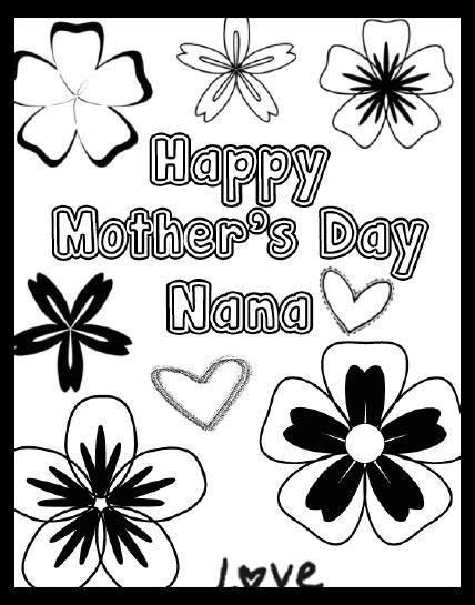 mothers nana day cartoon coloring pages dejanato