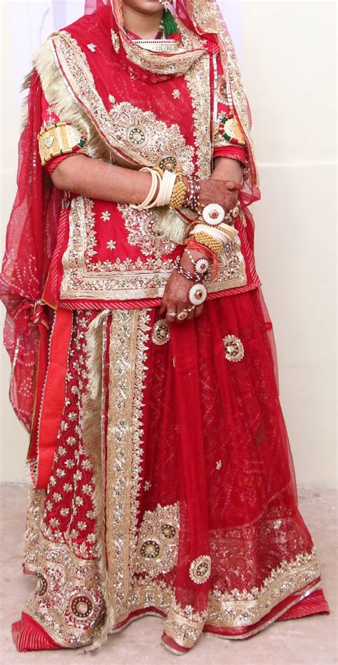 rajputi bridal dresses red bari culture  rajasthan