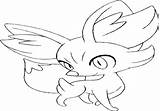 Coloring Pages Fennekin Pokemon Froakie Chespin Getcolorings Fro Getdrawings sketch template