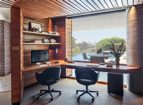 astounding mid century modern home office interiors  peak productivity  comfort