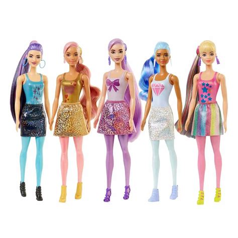 barbie color reveal doll christmas mystery bags water  change shimmer series  gift