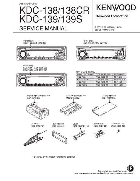kenwood kdc  cr   sm service manual  schematics eeprom repair info